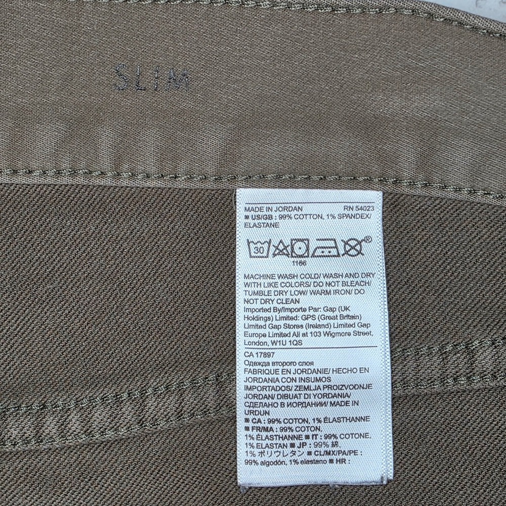 Banana Republic Slim Traveler Pants Bracken Olive | Mens 36x32 - Picture 4 of 12